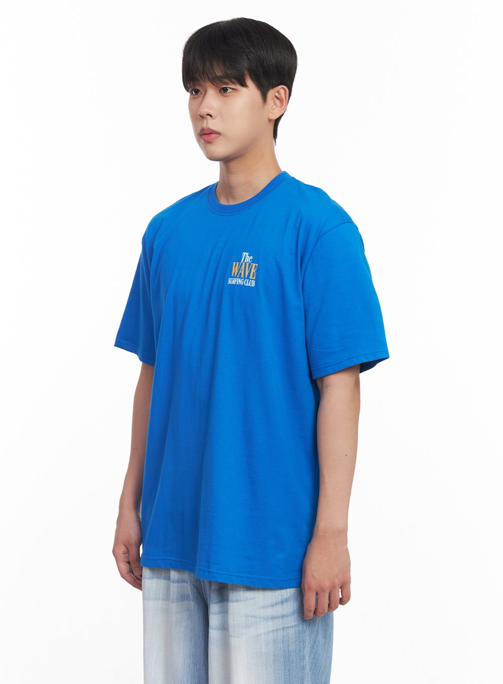 Men's Loose-Fit Wave Graphic T-Shirt IY522