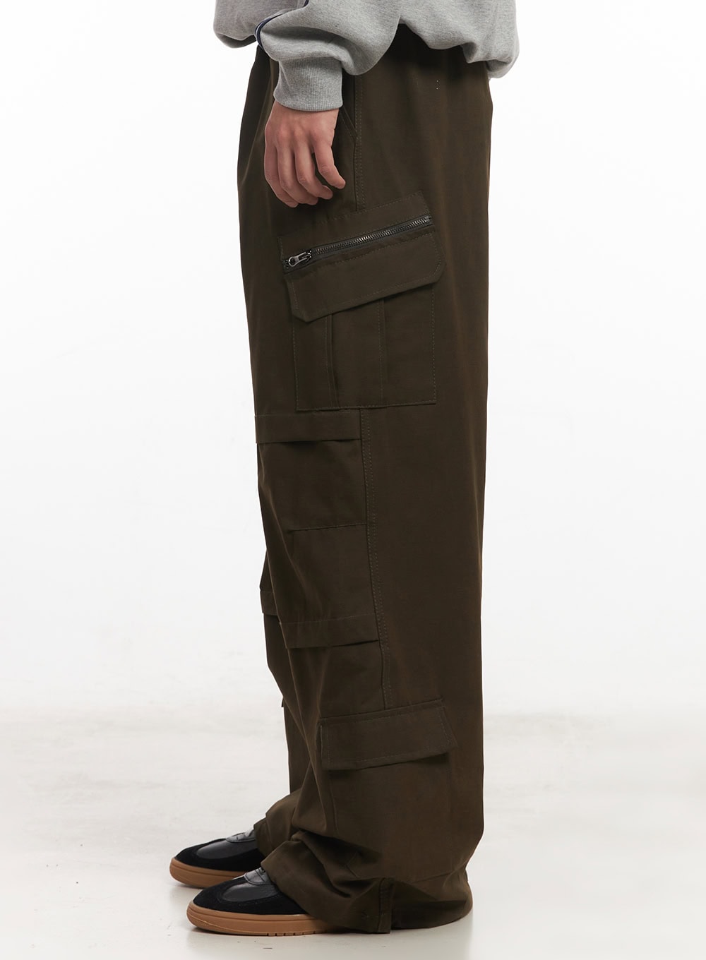 Men's Cotton Pocket Wide-Leg Pants IM528