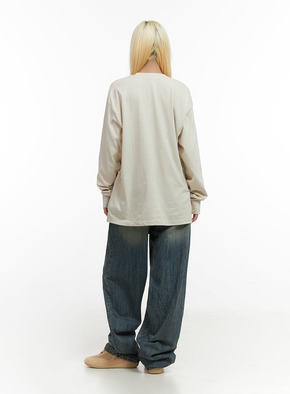 Thea Baggy Jeans in Washed Blue CO415