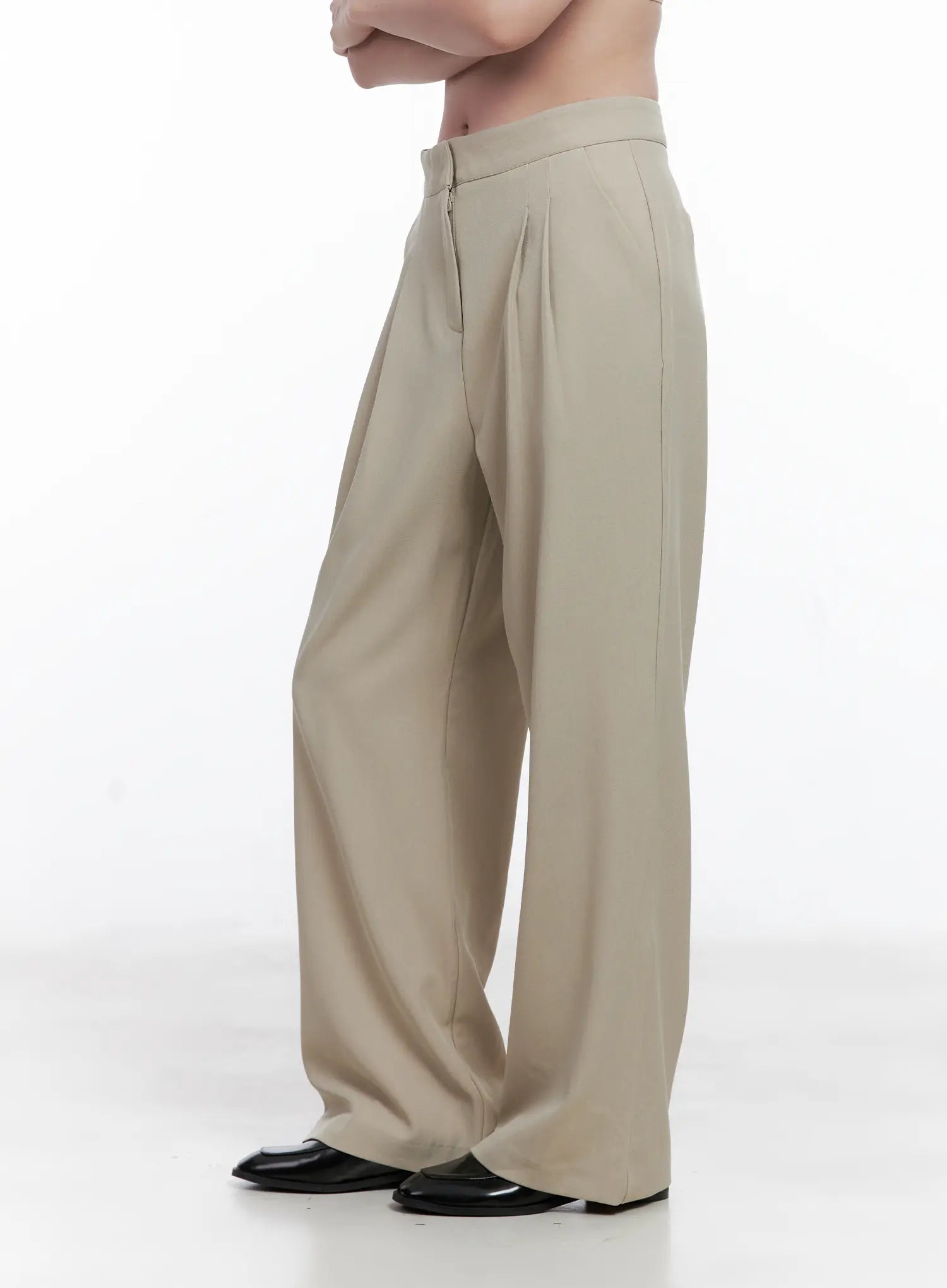 Elegant Pintuck Wide Slacks CG521
