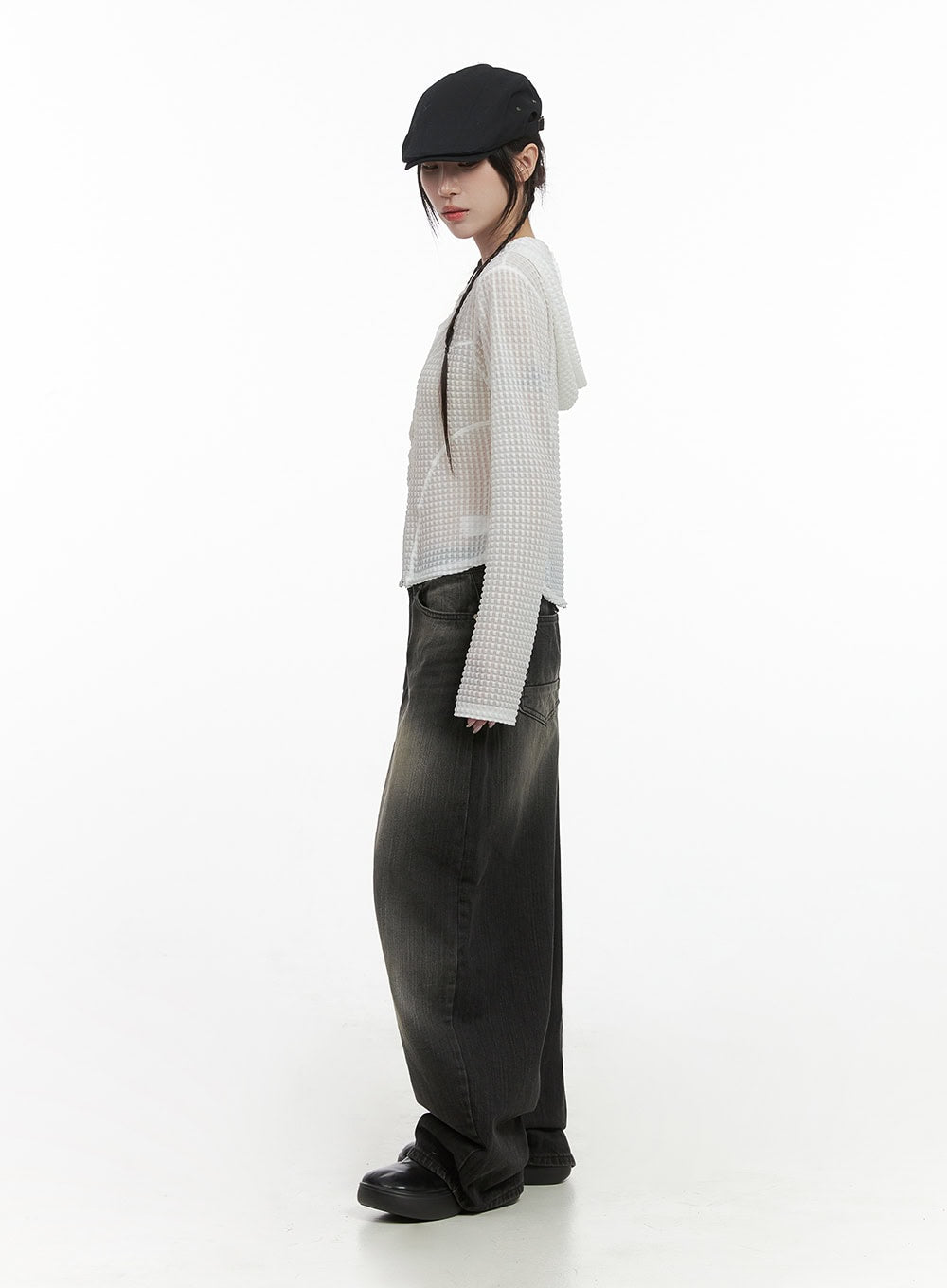 Sage Back-Buttoned Wide Pants CS430