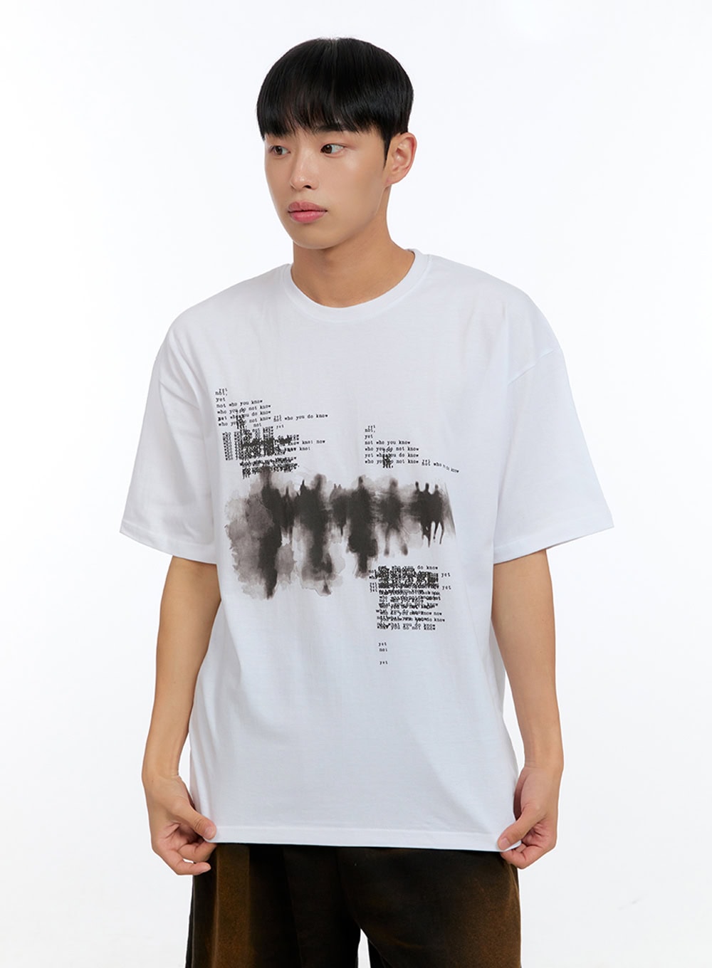 Men's Graphic Round Neck Cotton Tee IG416