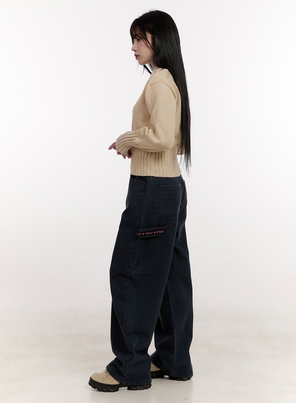 Kat Oversized Wide-Fit Carpenter Jeans CJ531