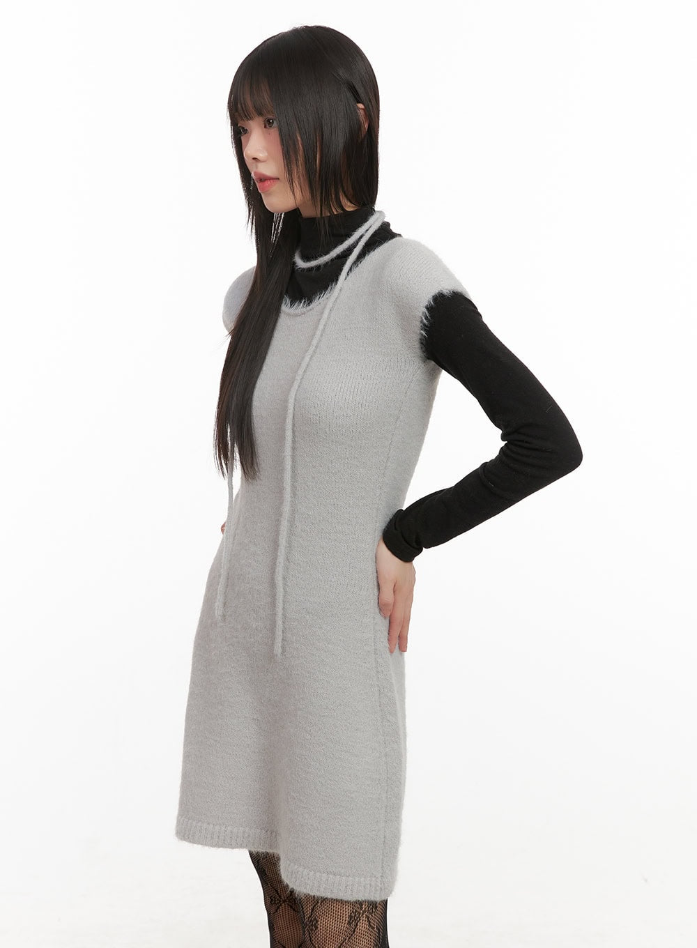 Slim-Fit Wool Blend Mini Dress CJ506