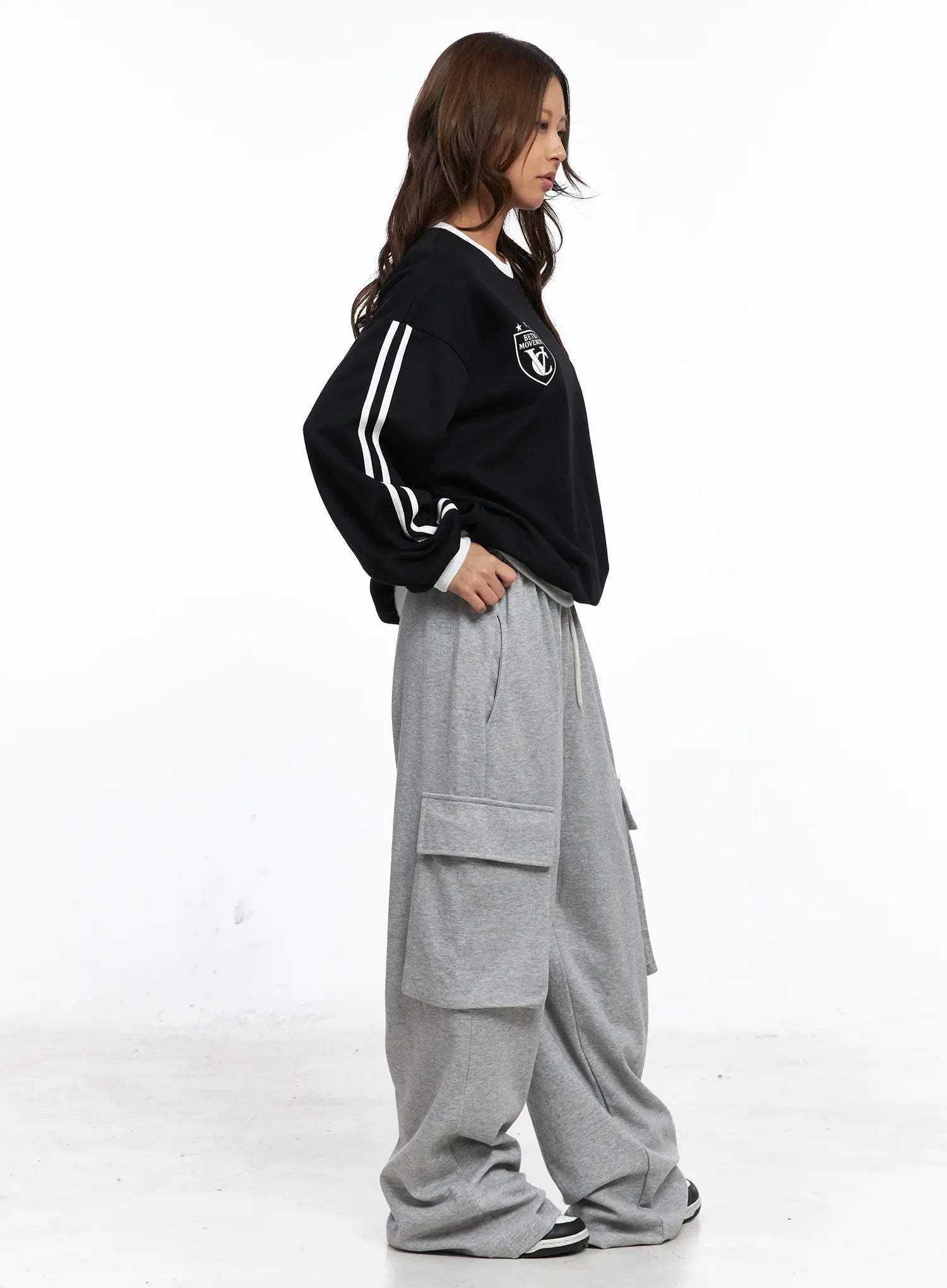 Oversized Contrast Sweatshirt CO513