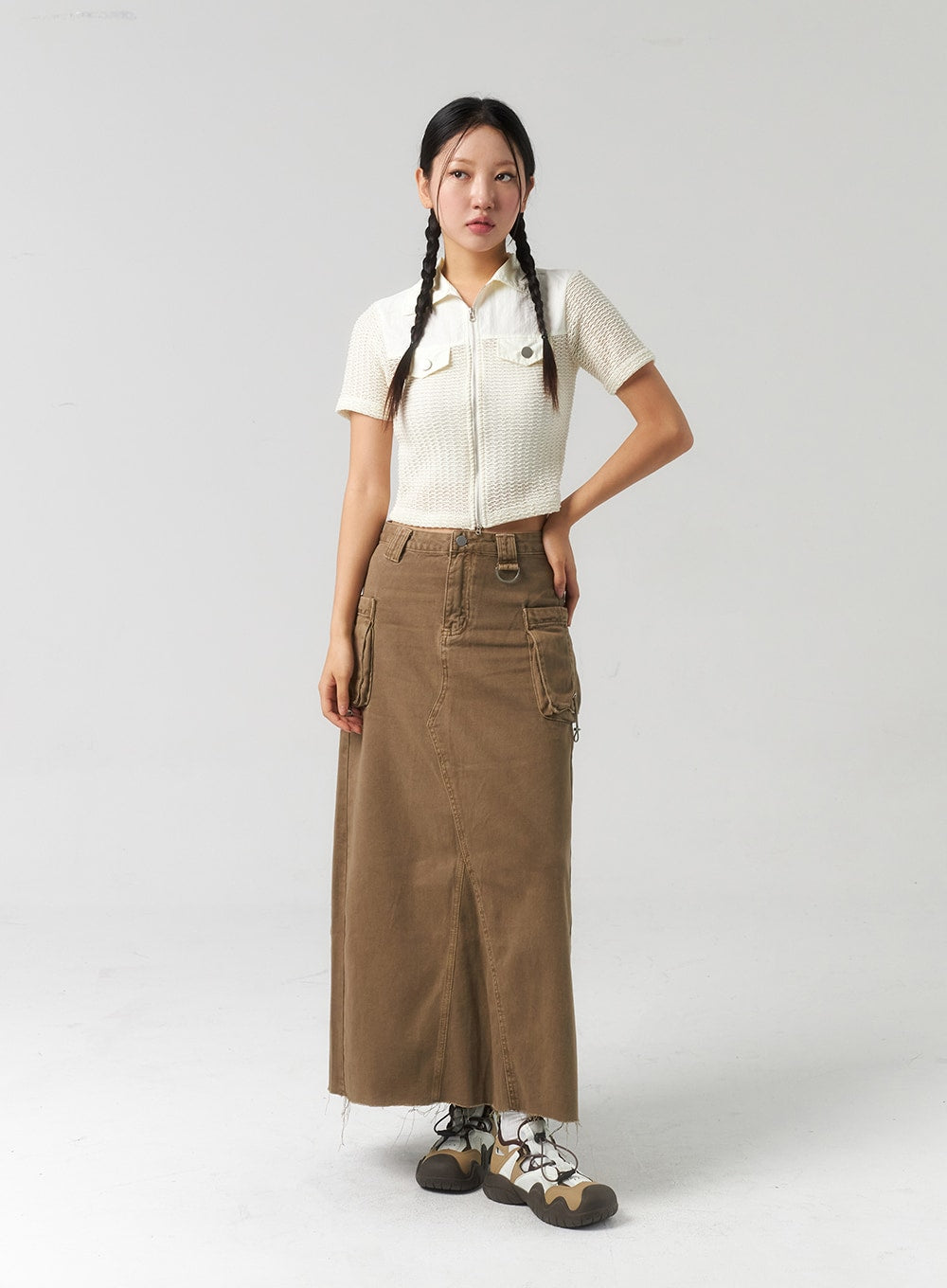 Mesh Zip-Up Top CU323