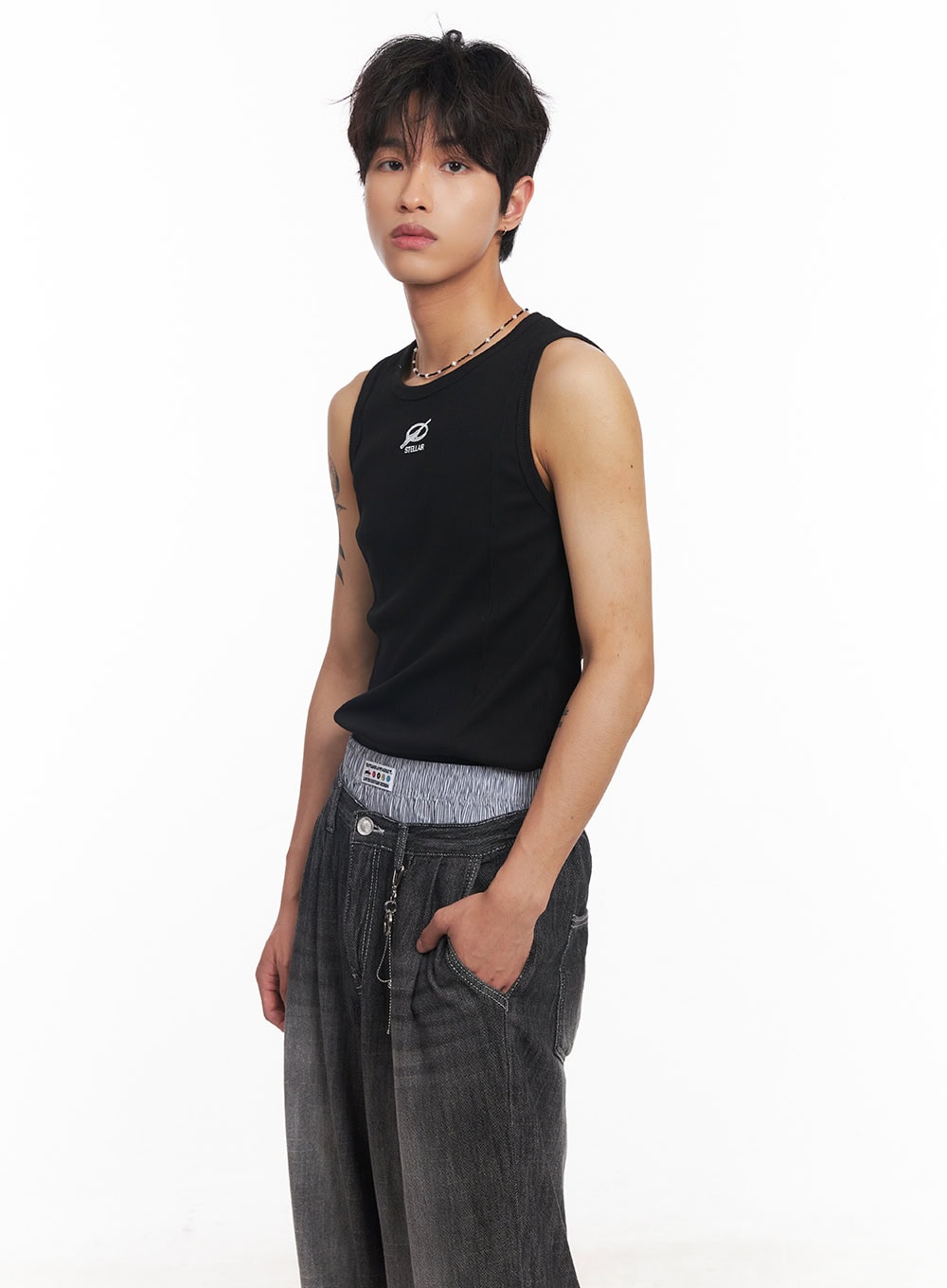 Men's Logo Slim Tank Top IY508