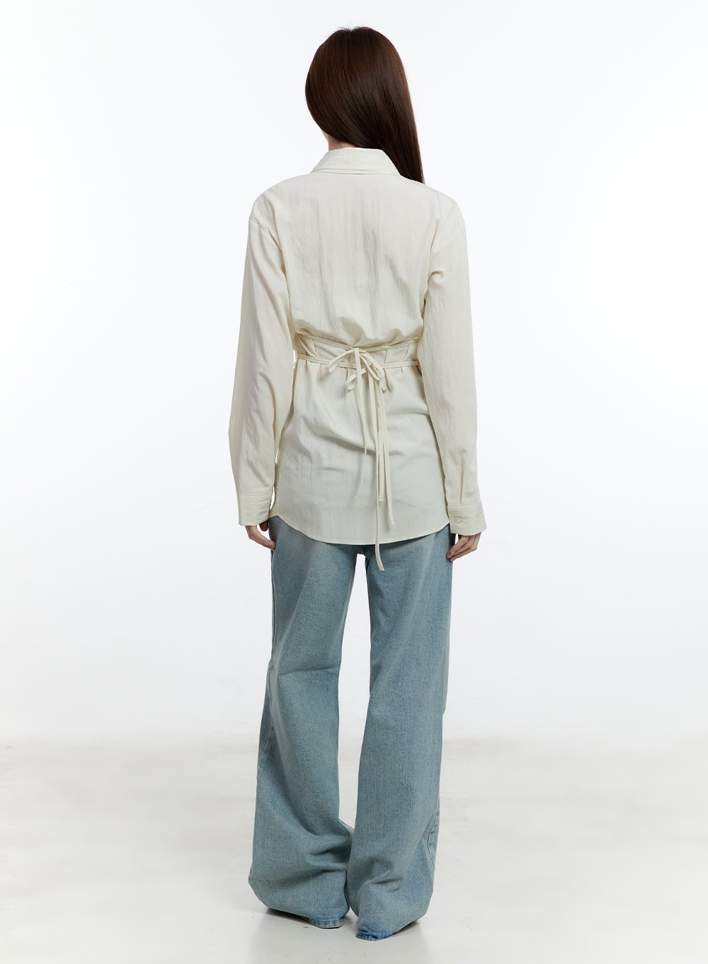 Kacy Washed Wide-Fit Flared Jeans CM521