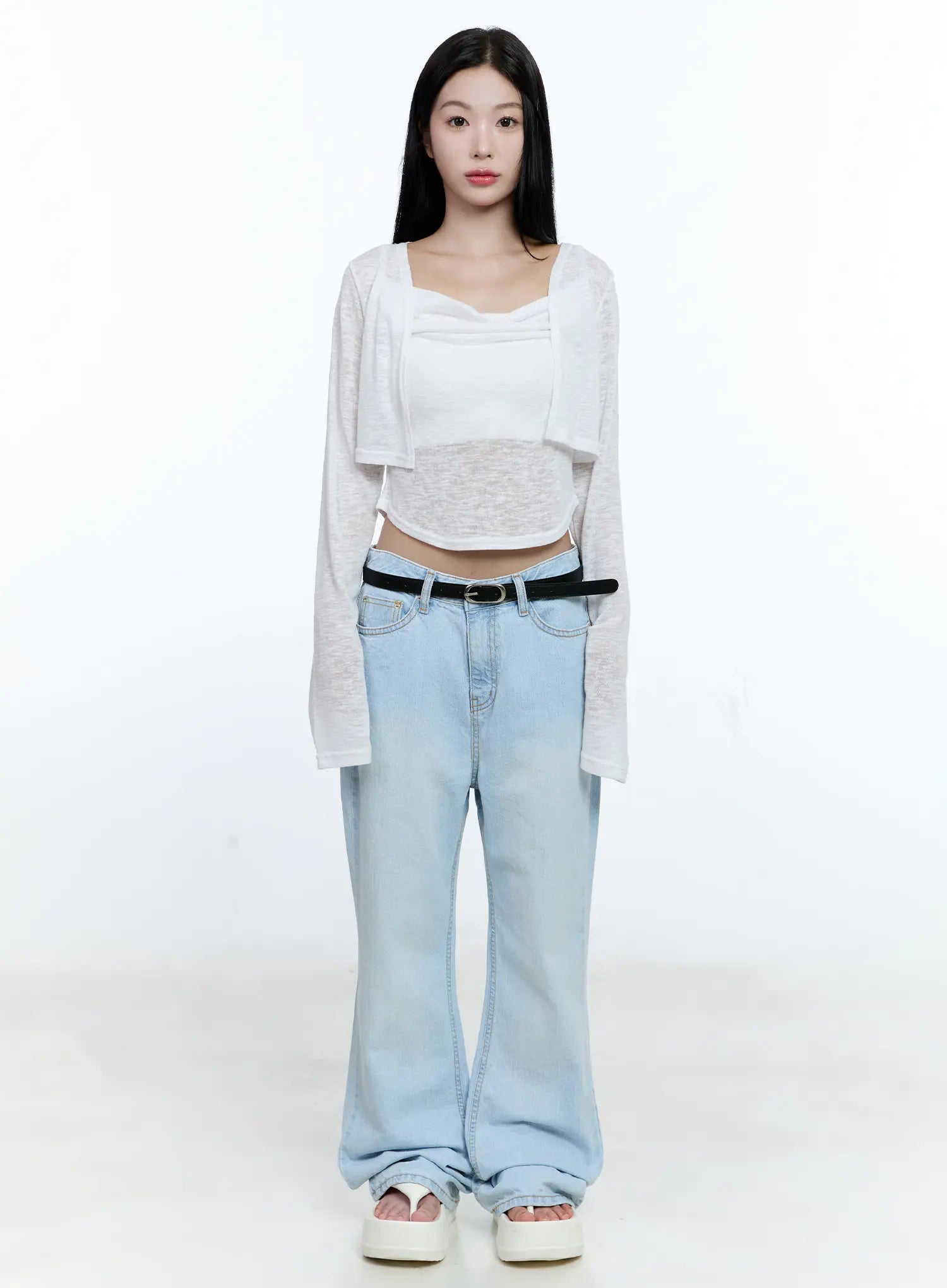 Mae Washed Flare Denim Jeans CG512