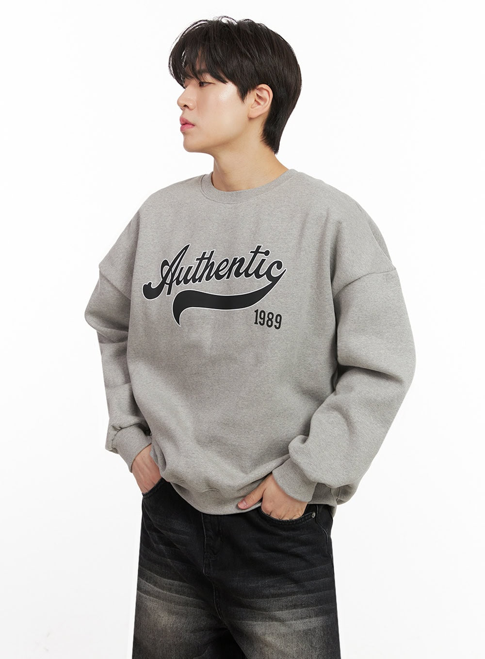 Men's Graphic Cotton Crew Neck IJ517