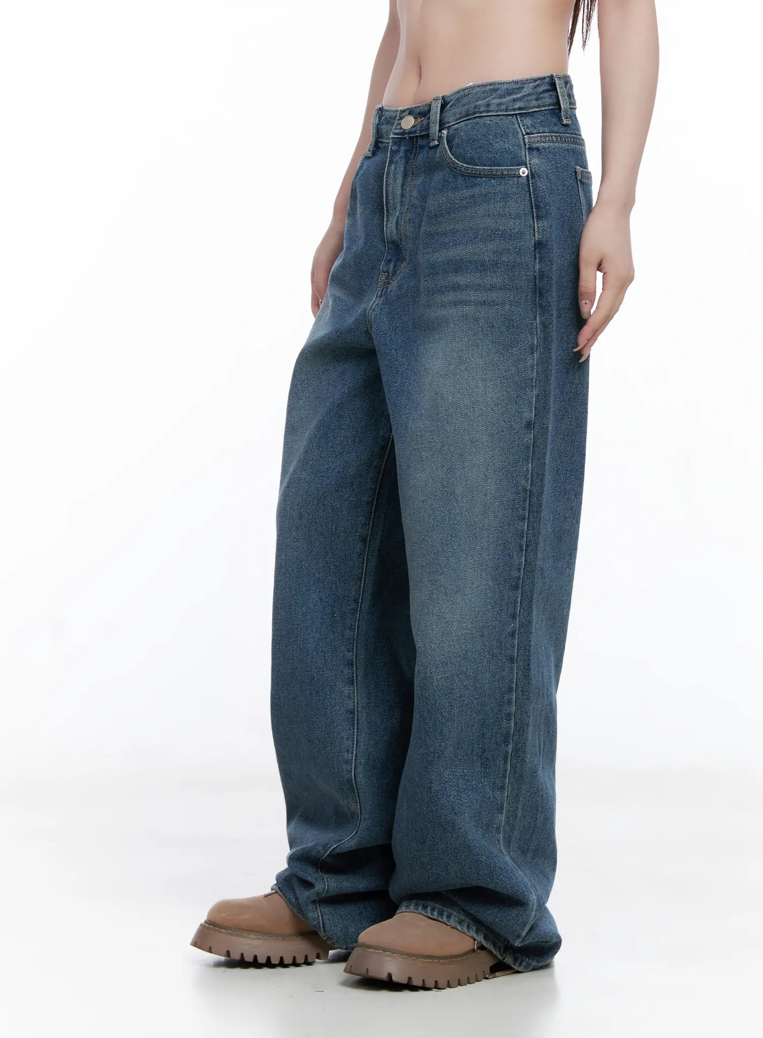 Amalia Wide Leg Vintage Washed Jeans CG529