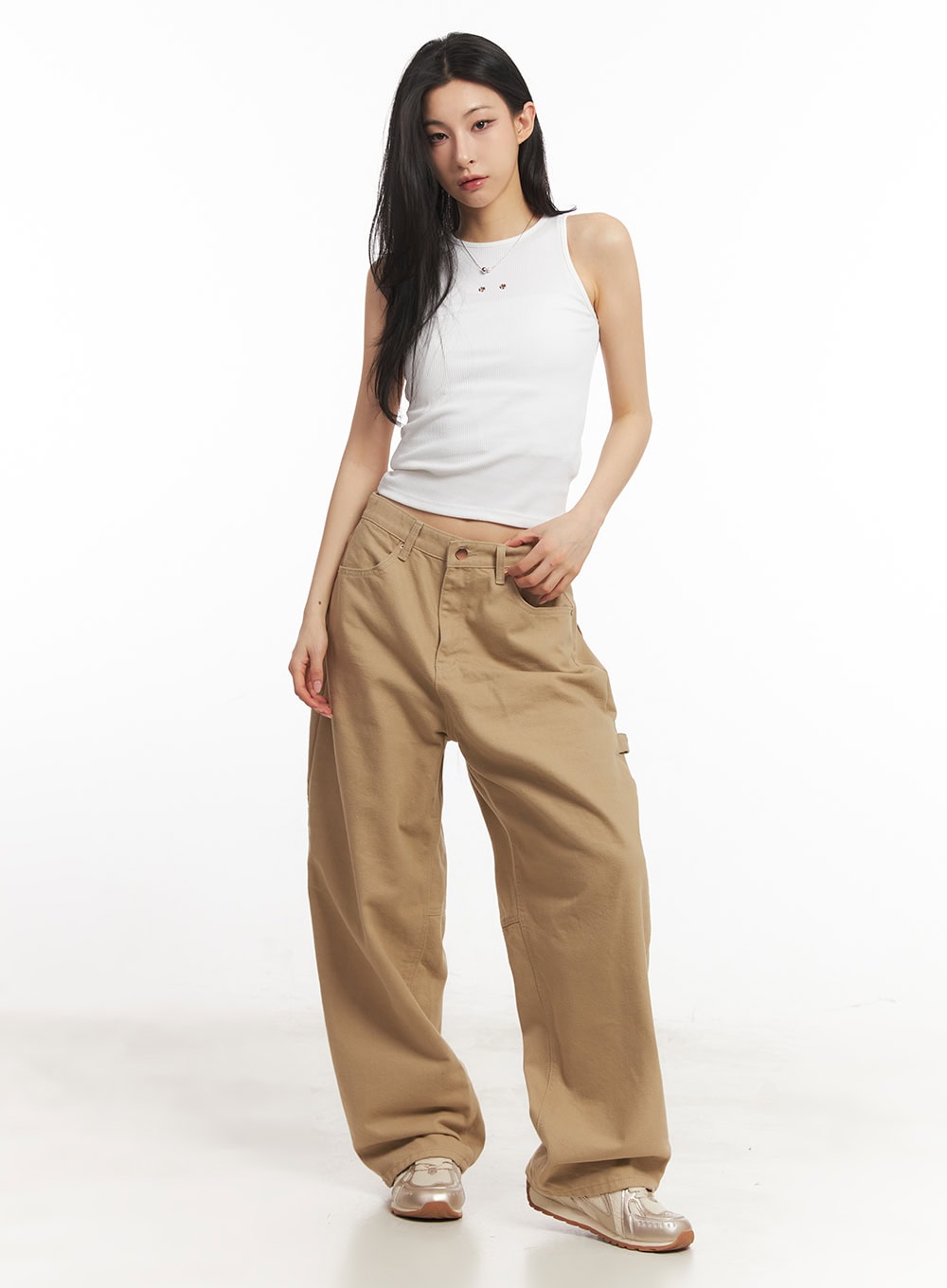 Eyelet Sleeveless Tank Top CA504