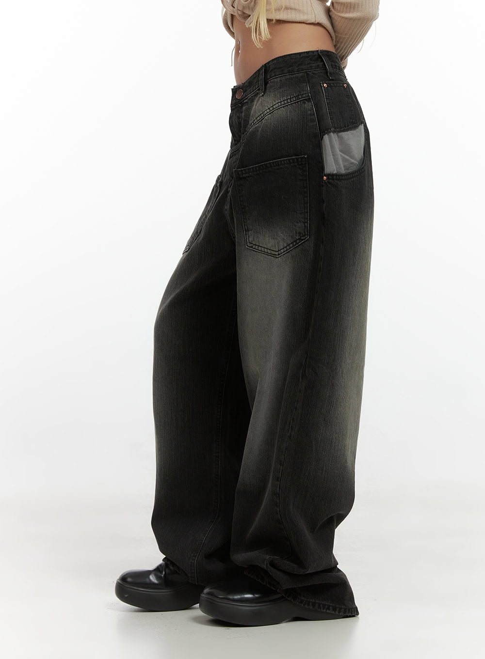 Darla Oversized Pocketed Denim Jeans CS425