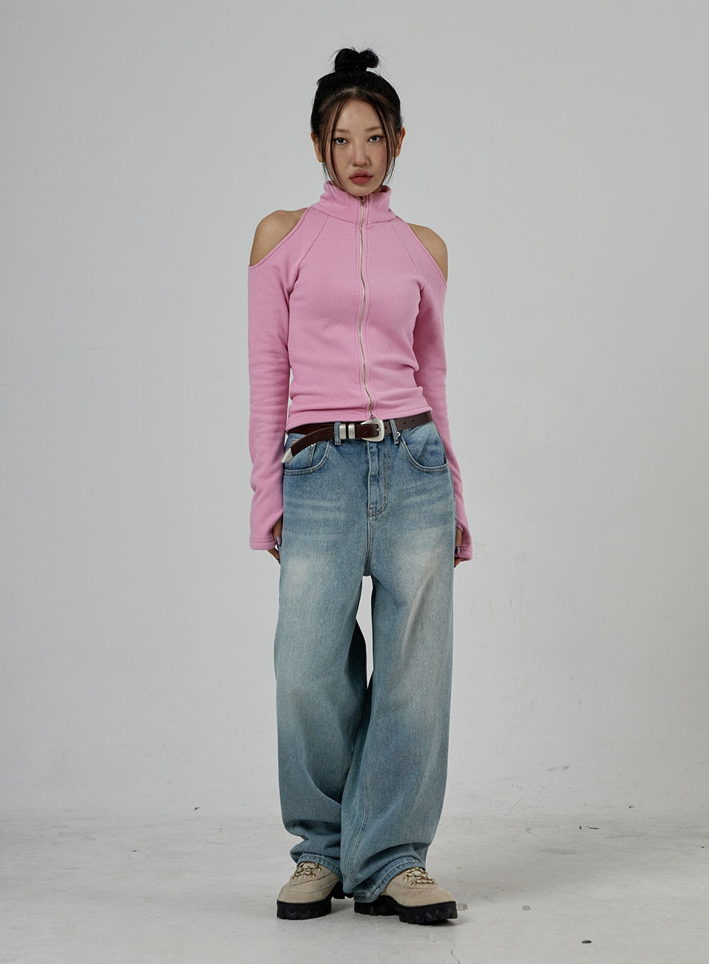 Light Wash Baggy Jeans Unisex CD26
