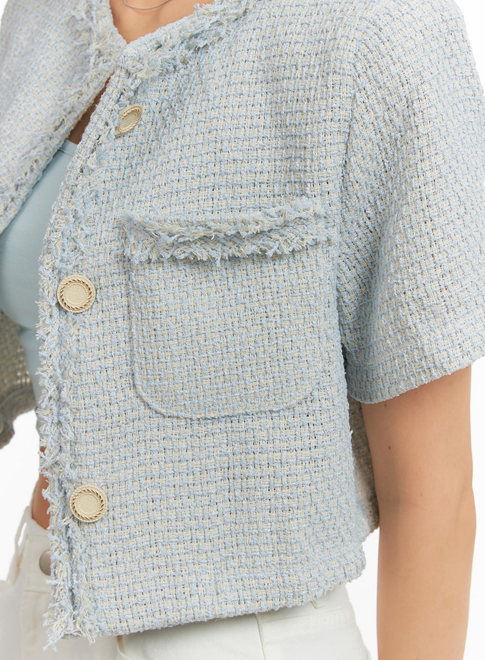 Crop Tweed Jacket OA429