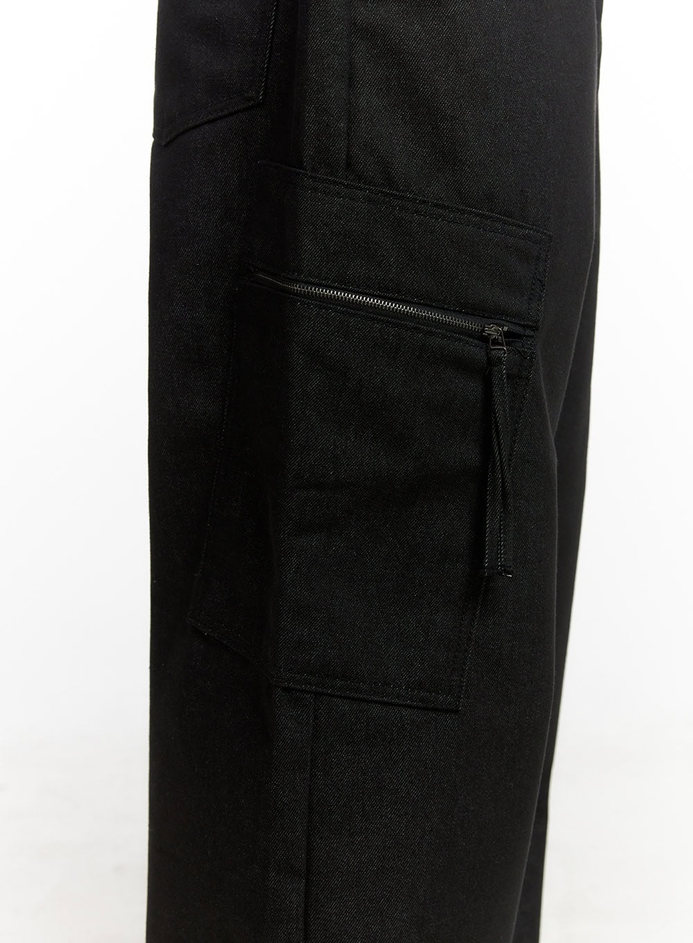 Men's Cargo Denim Jeans (Black) IG409