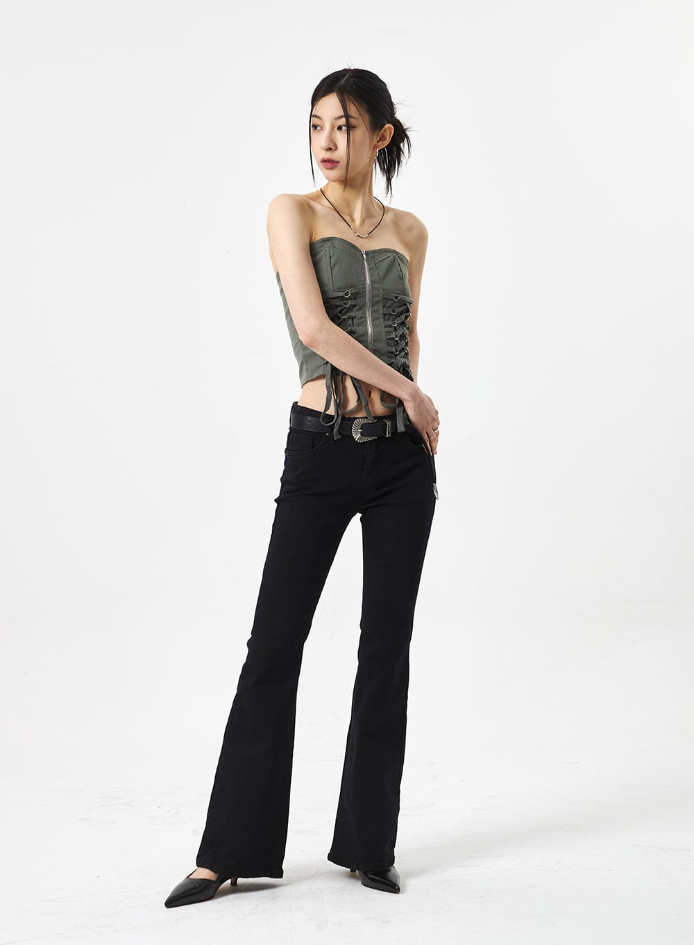Bootcut Cotton Pants CA310