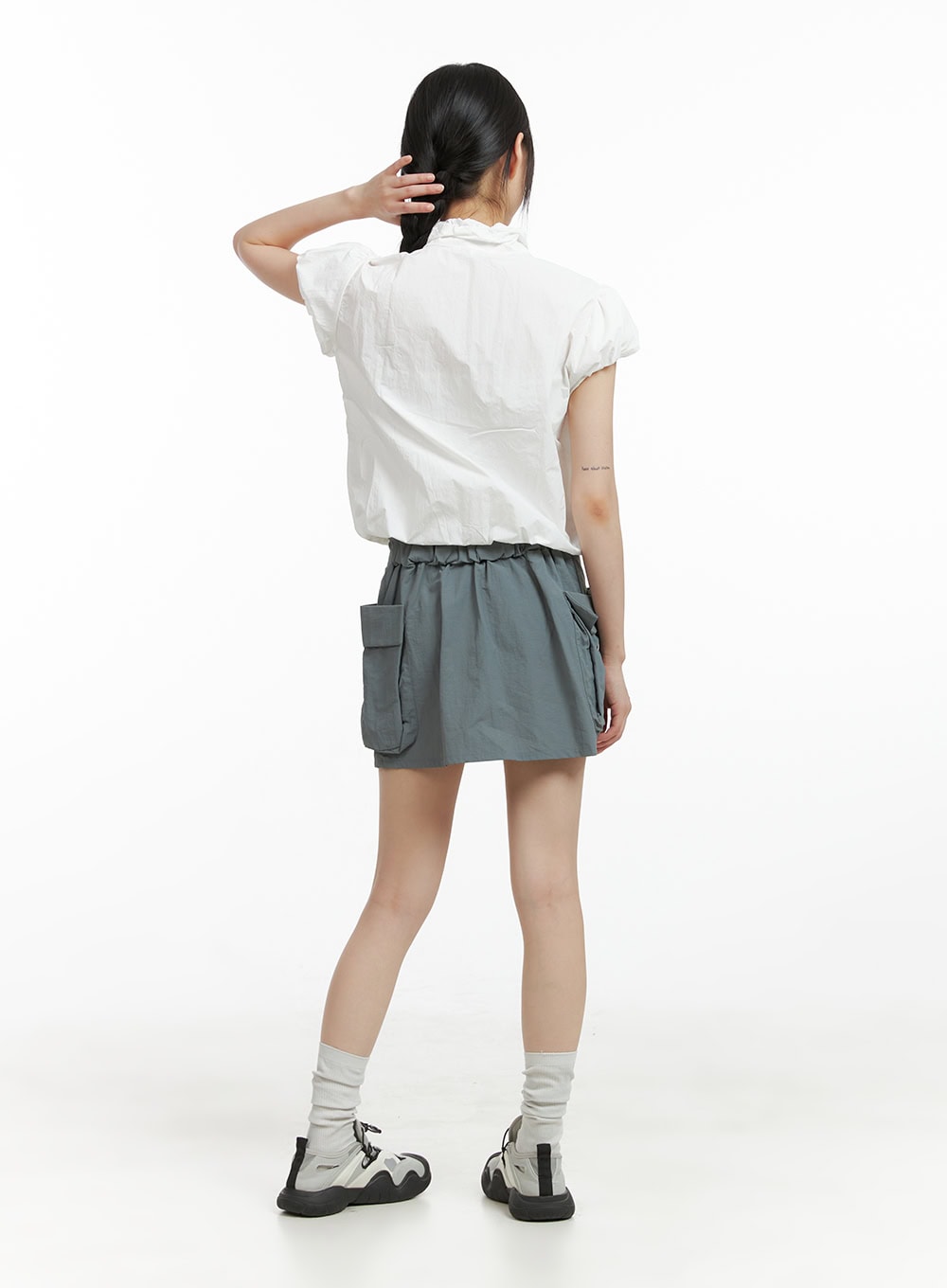Unbalanced Cargo Mini Skirt CL403