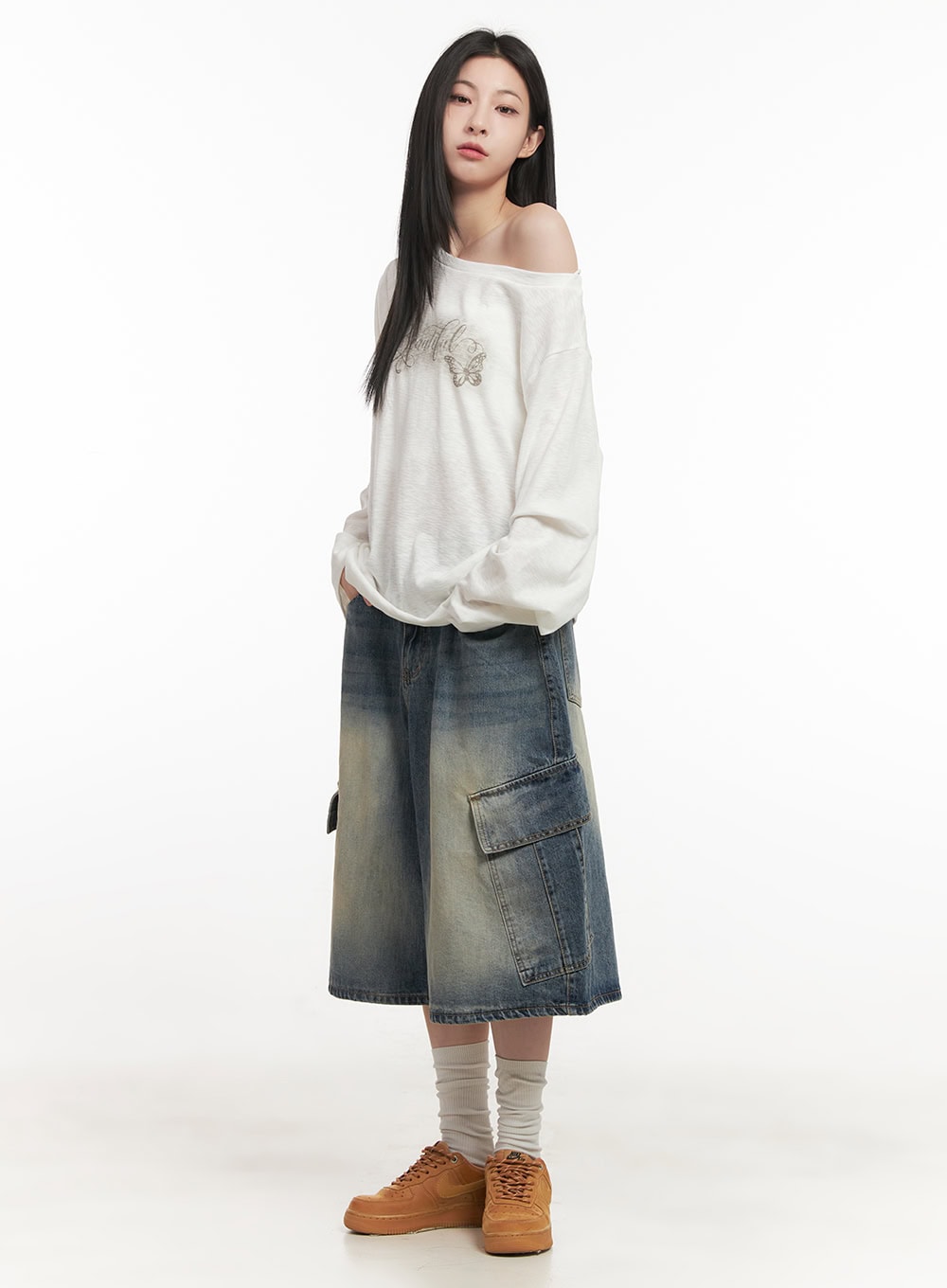 Cargo Bermuda Denim Shorts CF514