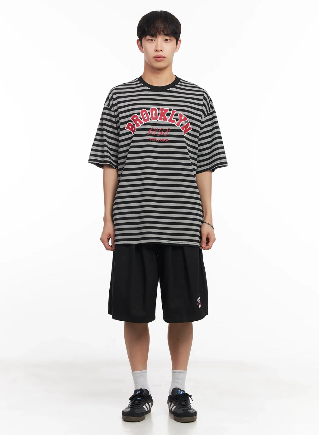 Men's Striped Oversize Tee IU518