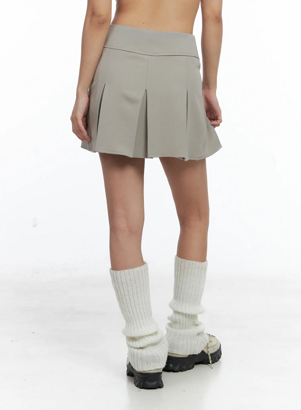 Pleated Mini A-Line Skirt CS504