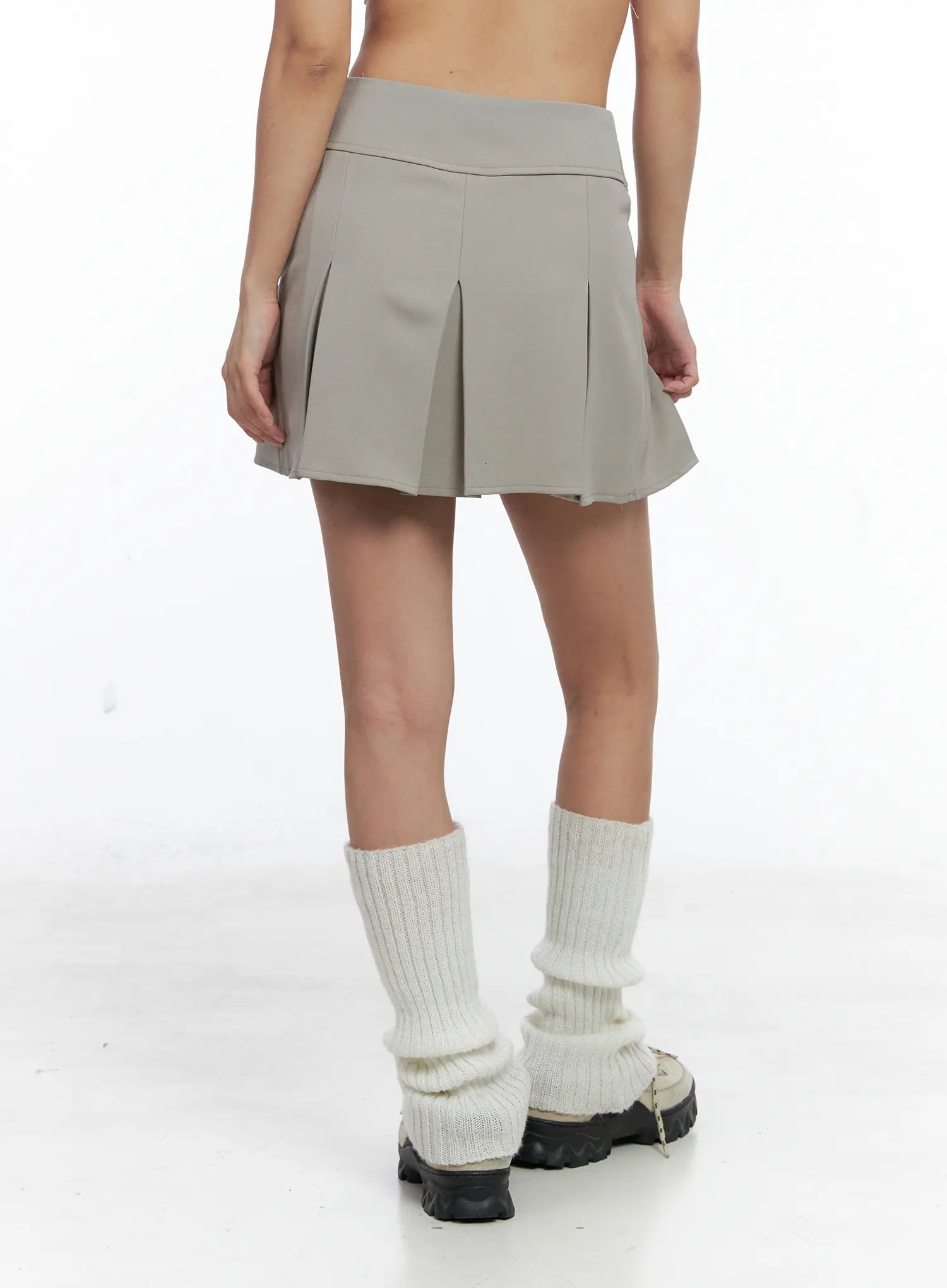 Pleated Mini A-Line Skirt CS504