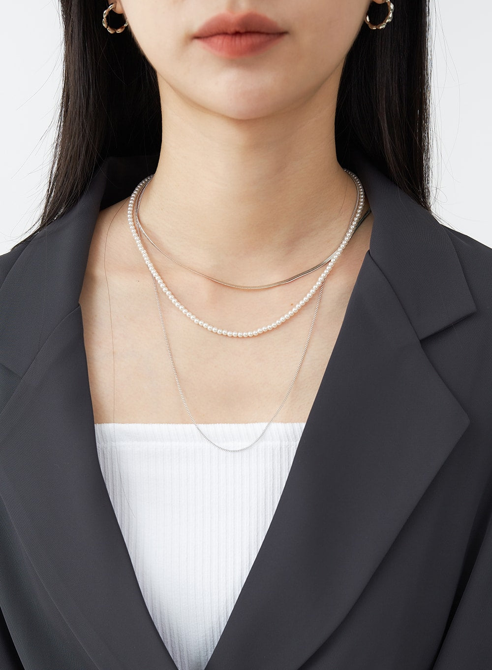 Pearl Layered Two-way Necklece OG04