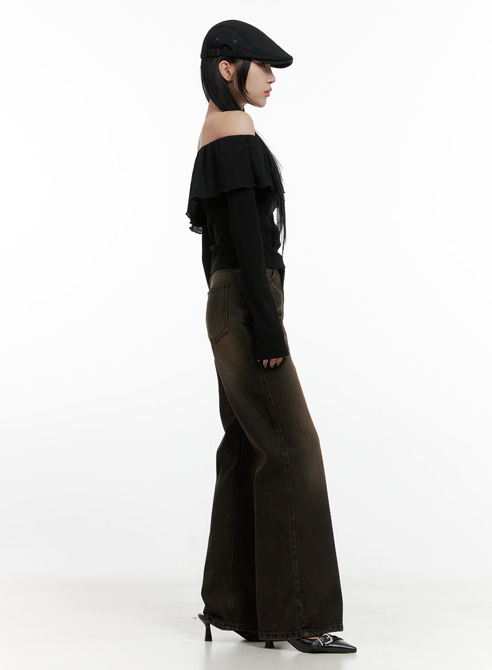 Naya Washed Cotton Wide Leg Jeans CN408