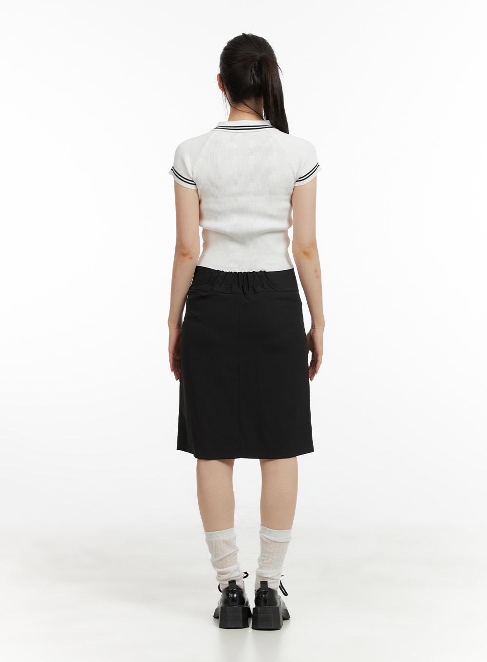 Solid Mid Skirt CL422