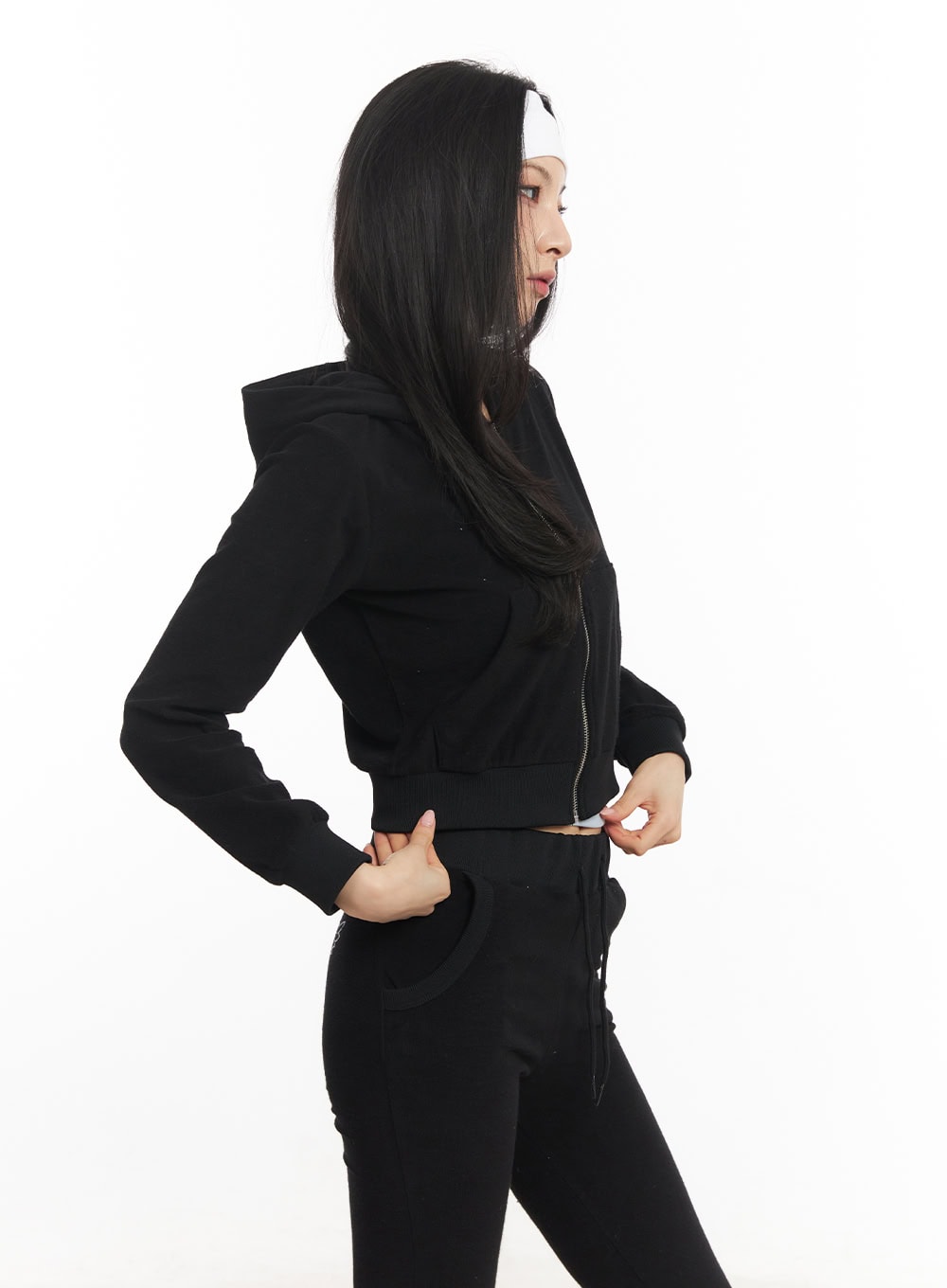 Hot Velvet Hooded Crop Jacket CA503