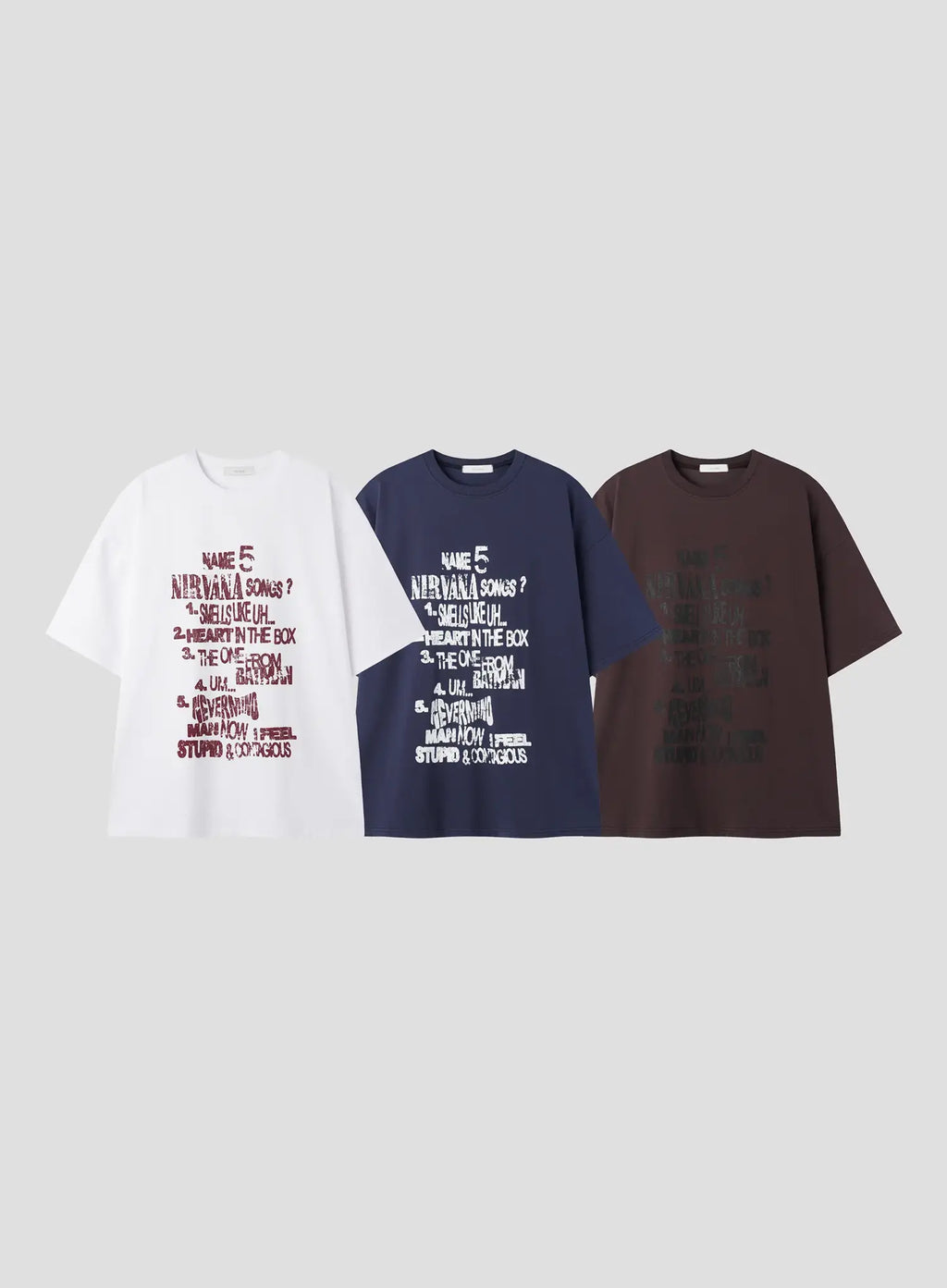 Retro Nirvana Print Graphic T-Shirt IL516