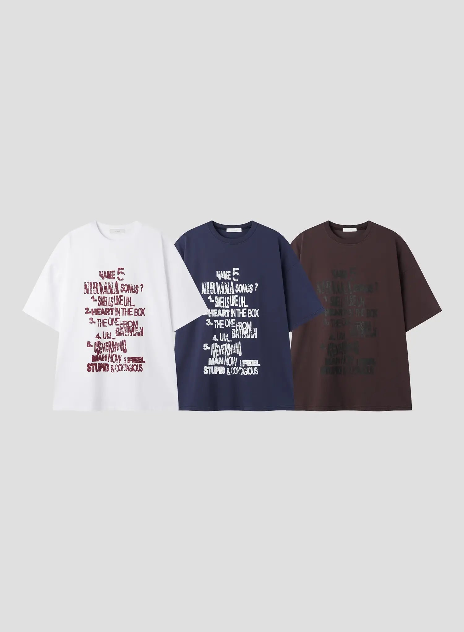 Retro Nirvana Print Graphic T-Shirt IL516