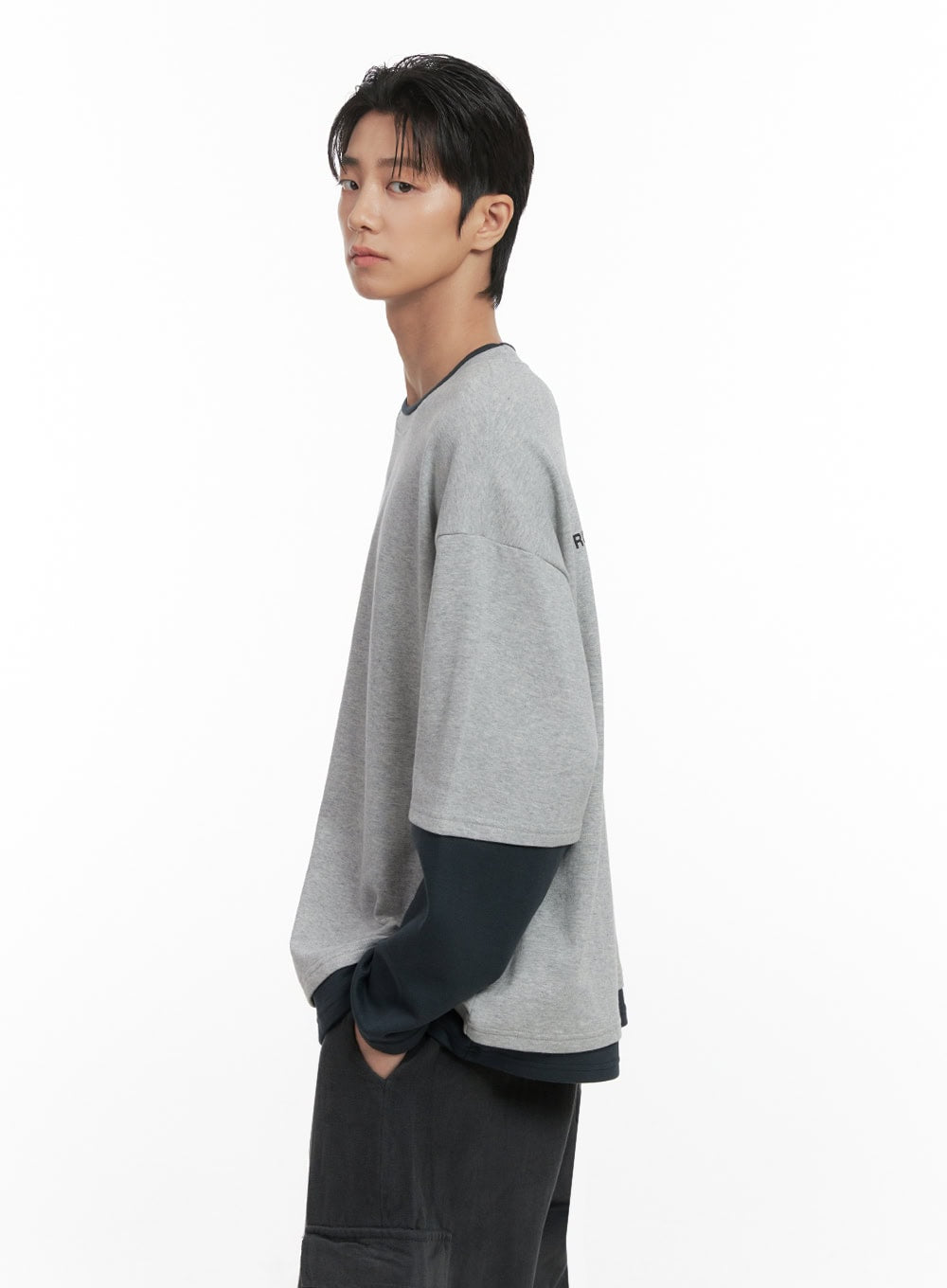 Men's Layered Long Sleeve Tee ID413