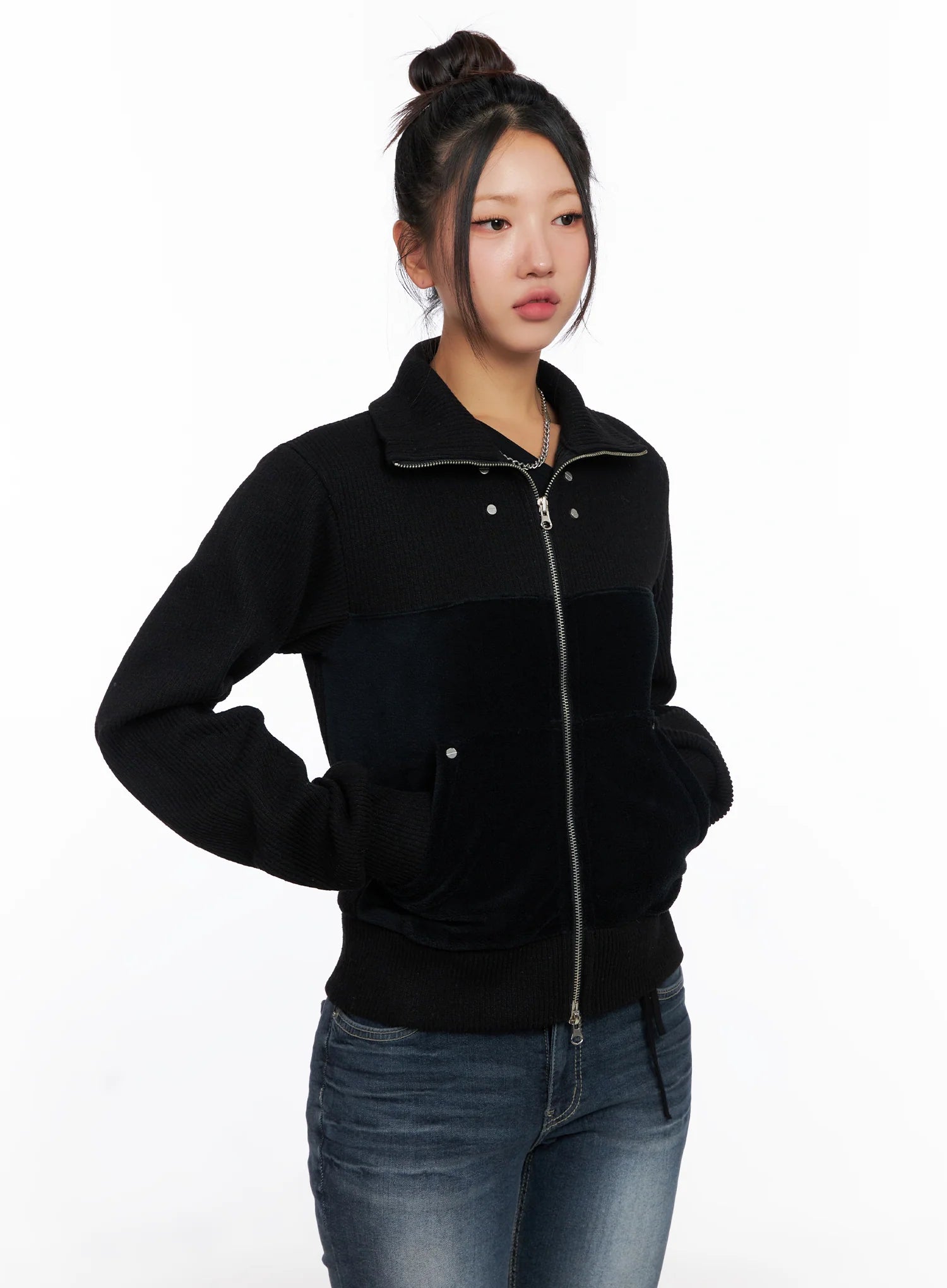 Velvet Zip-Up Jacket CO514