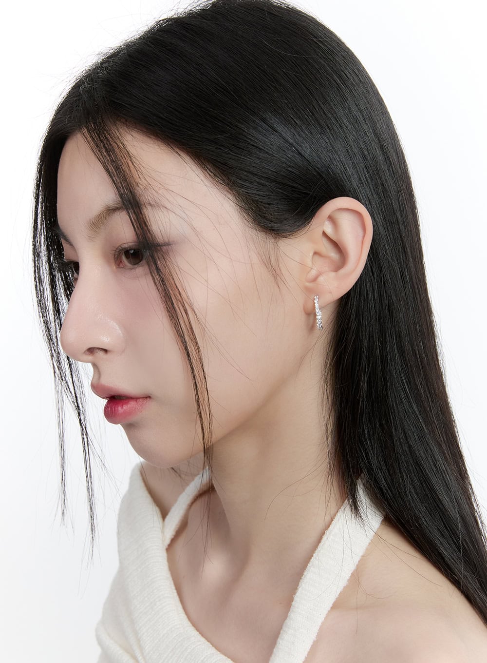 Cubic Oval Earrings CJ521