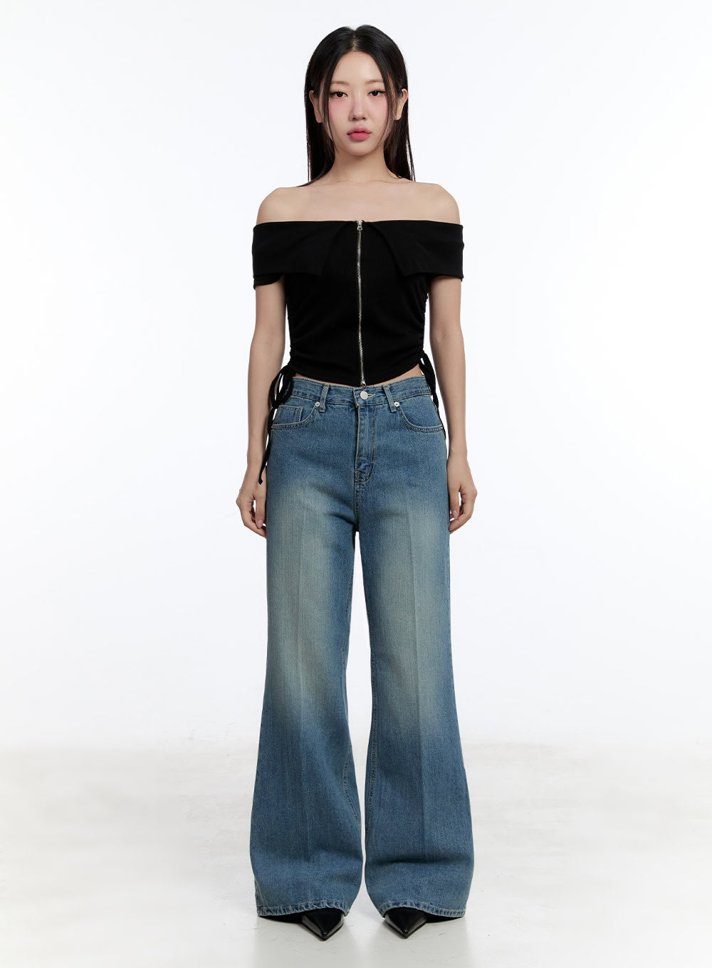 Aliya Washed Bootcut Jeans IU503