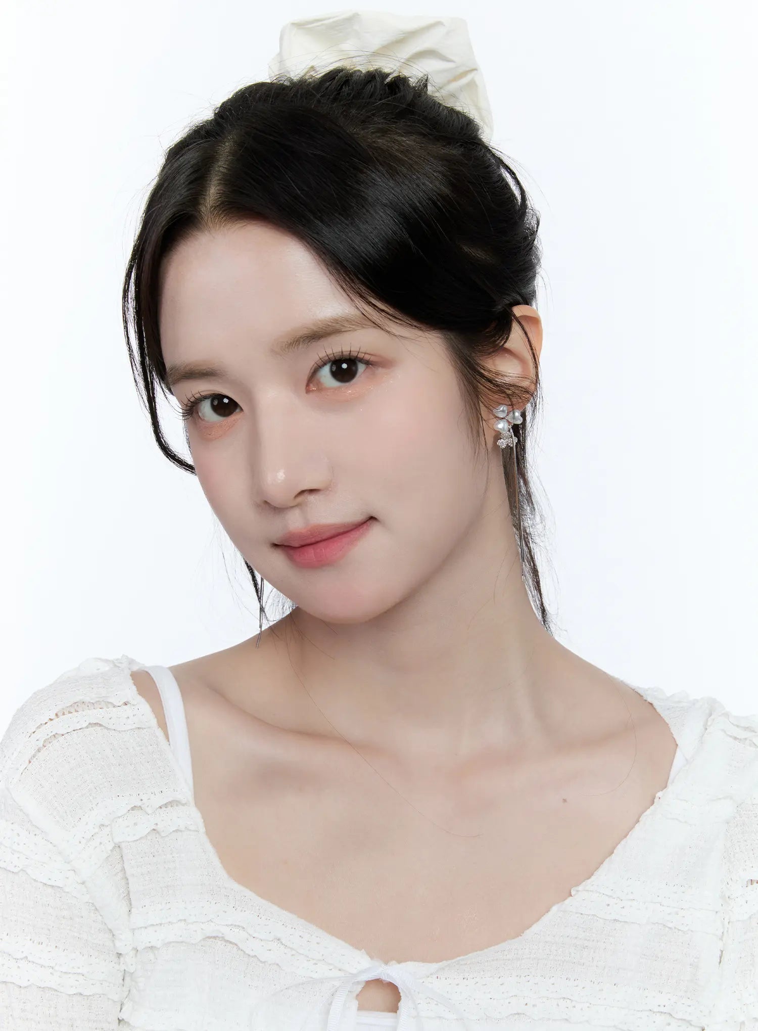 Heart Faux-Pearl Clover Drop Earrings CG514