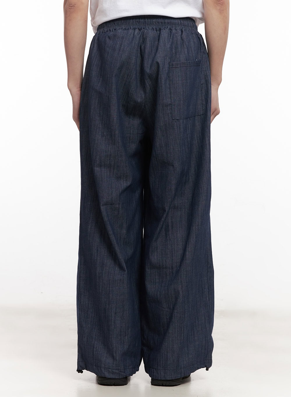 Men's Denim Wide-Leg Sweatpants (Blue) IM518