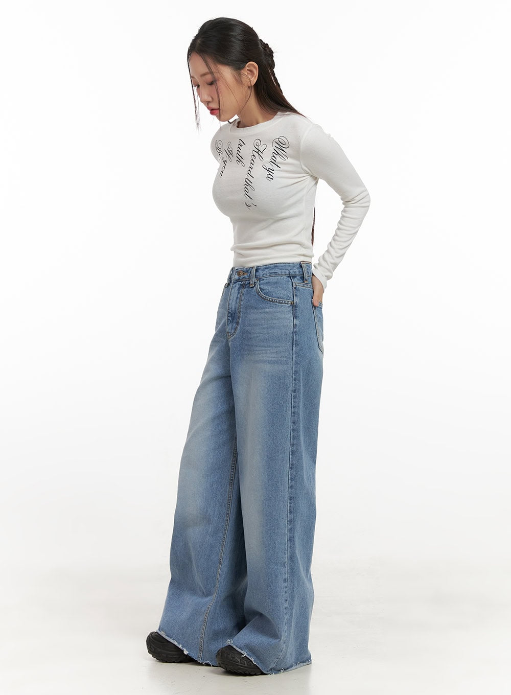 Melody Chic Flare Wide Leg Jeans CN428