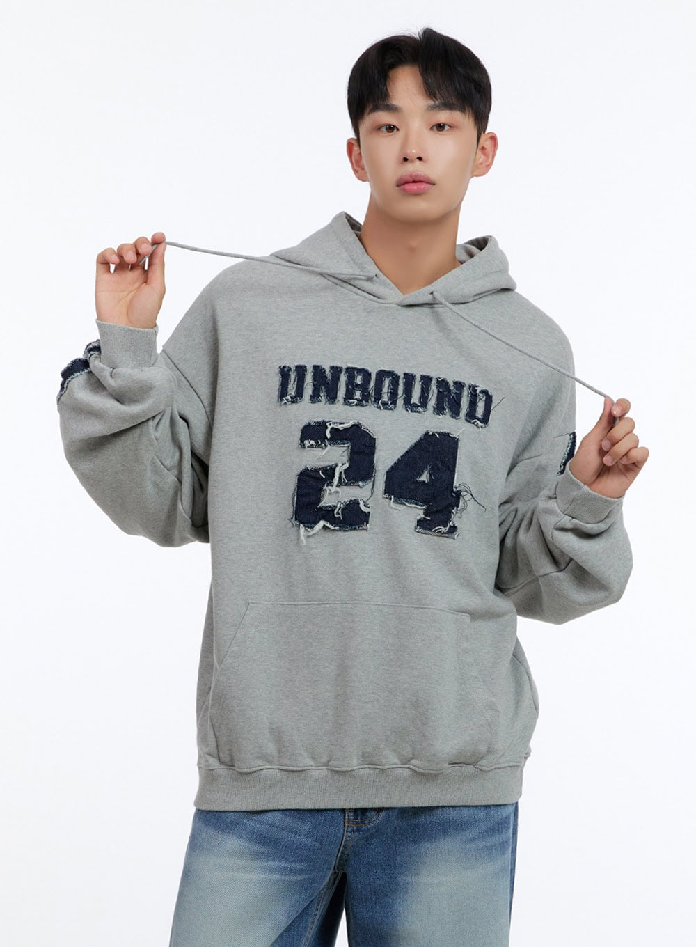 Men's  Cotton Patchwork Hoodie  IS412