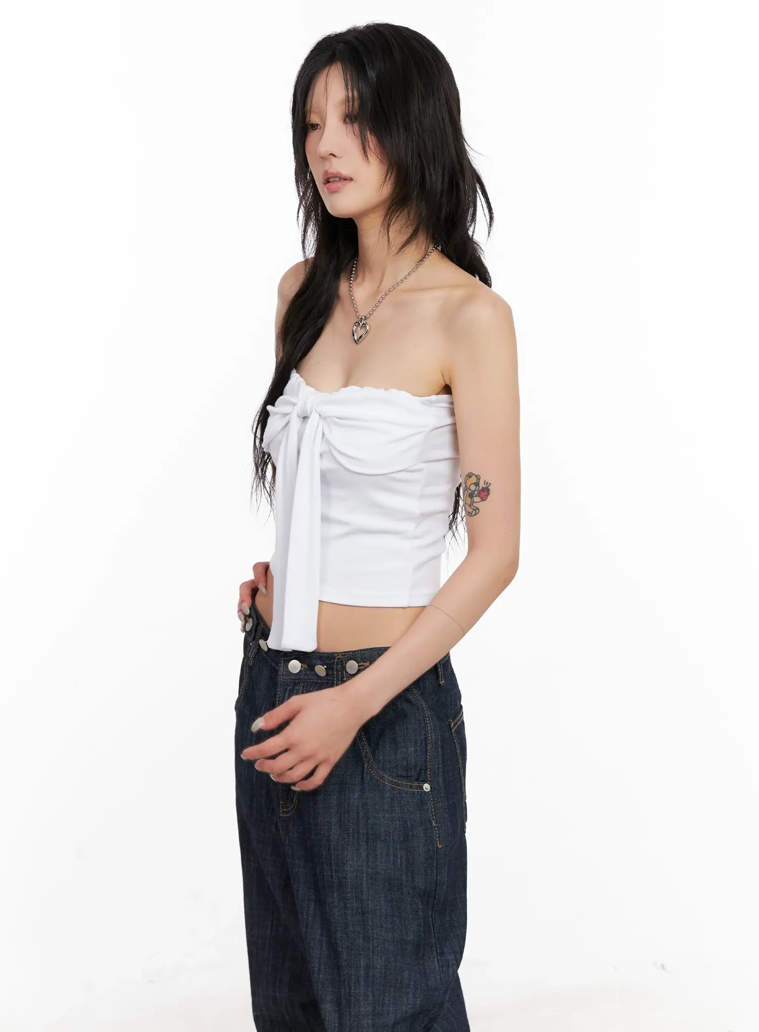 Ribbon-Tie Tube Top CL528