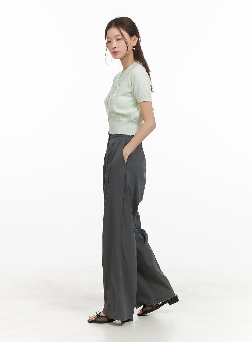 Wide Fit Trousers with Banding OY421