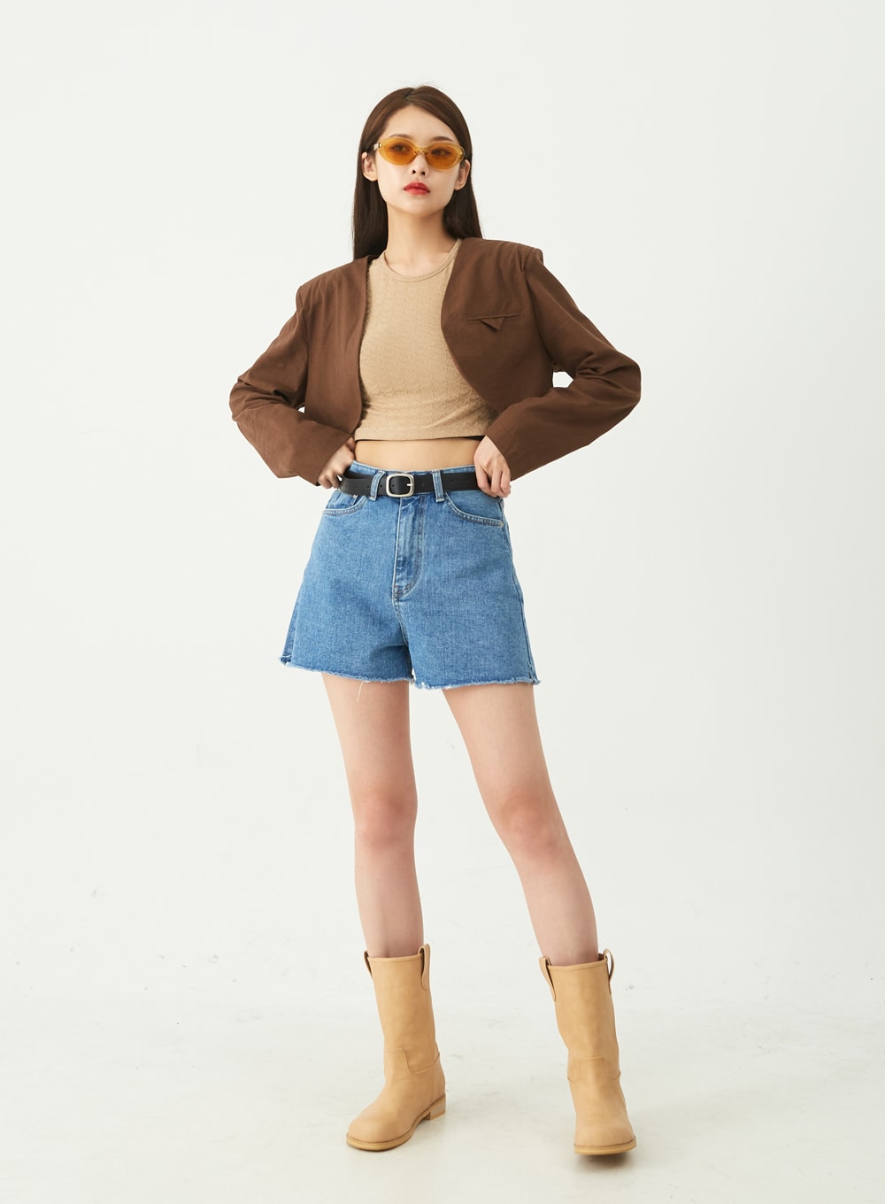 Raw Hem Denim Shorts CU5