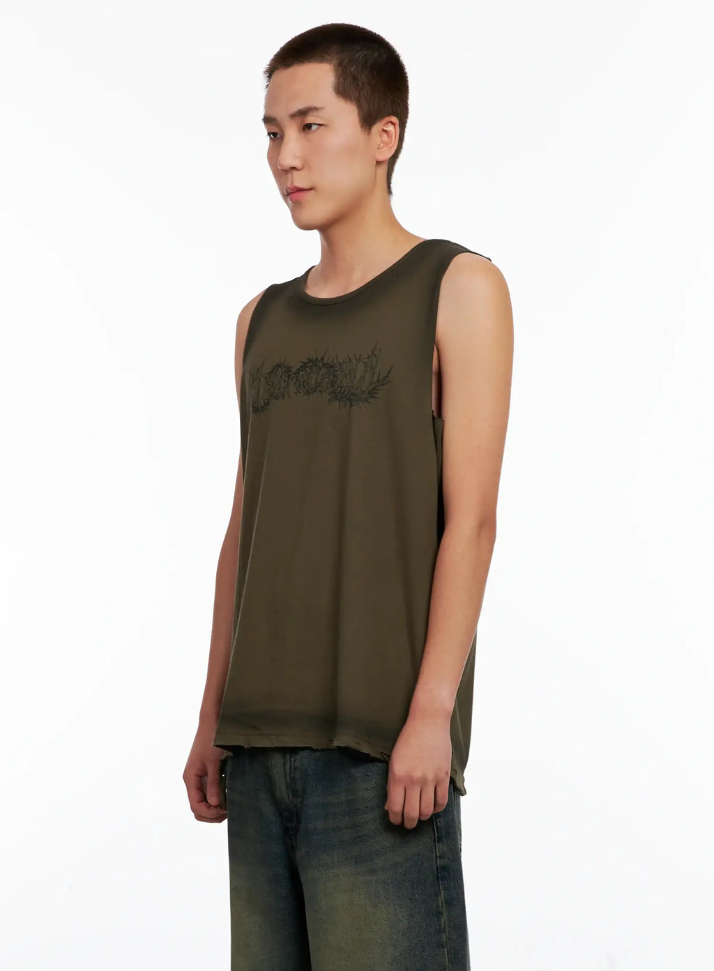 Men's Distressed Muscle Tee IG508
