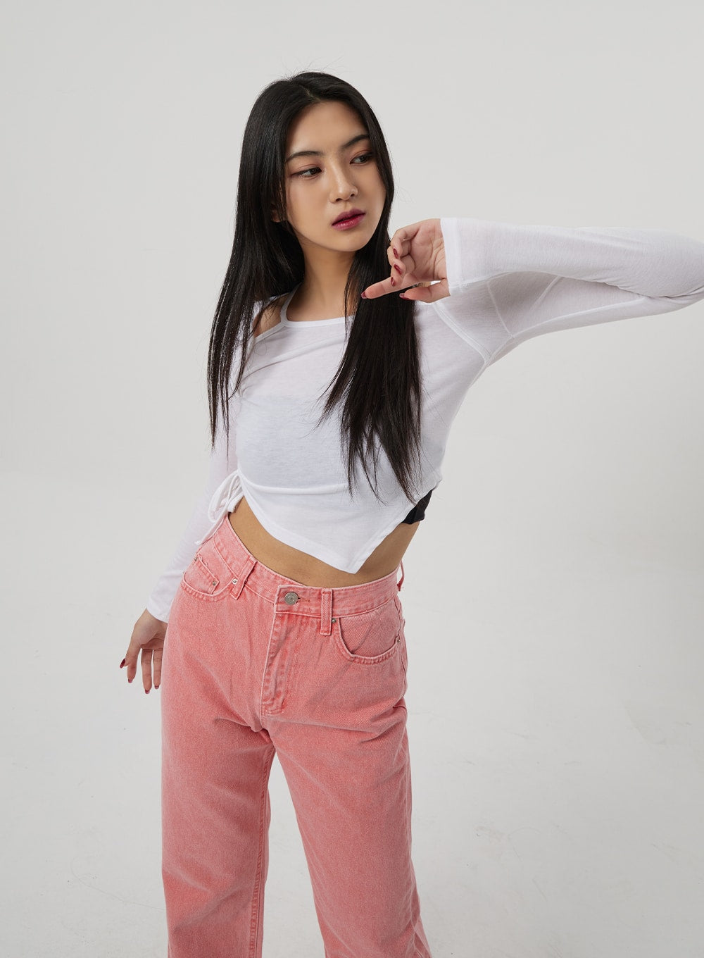 Unbalanced Hem Layered Top BF310