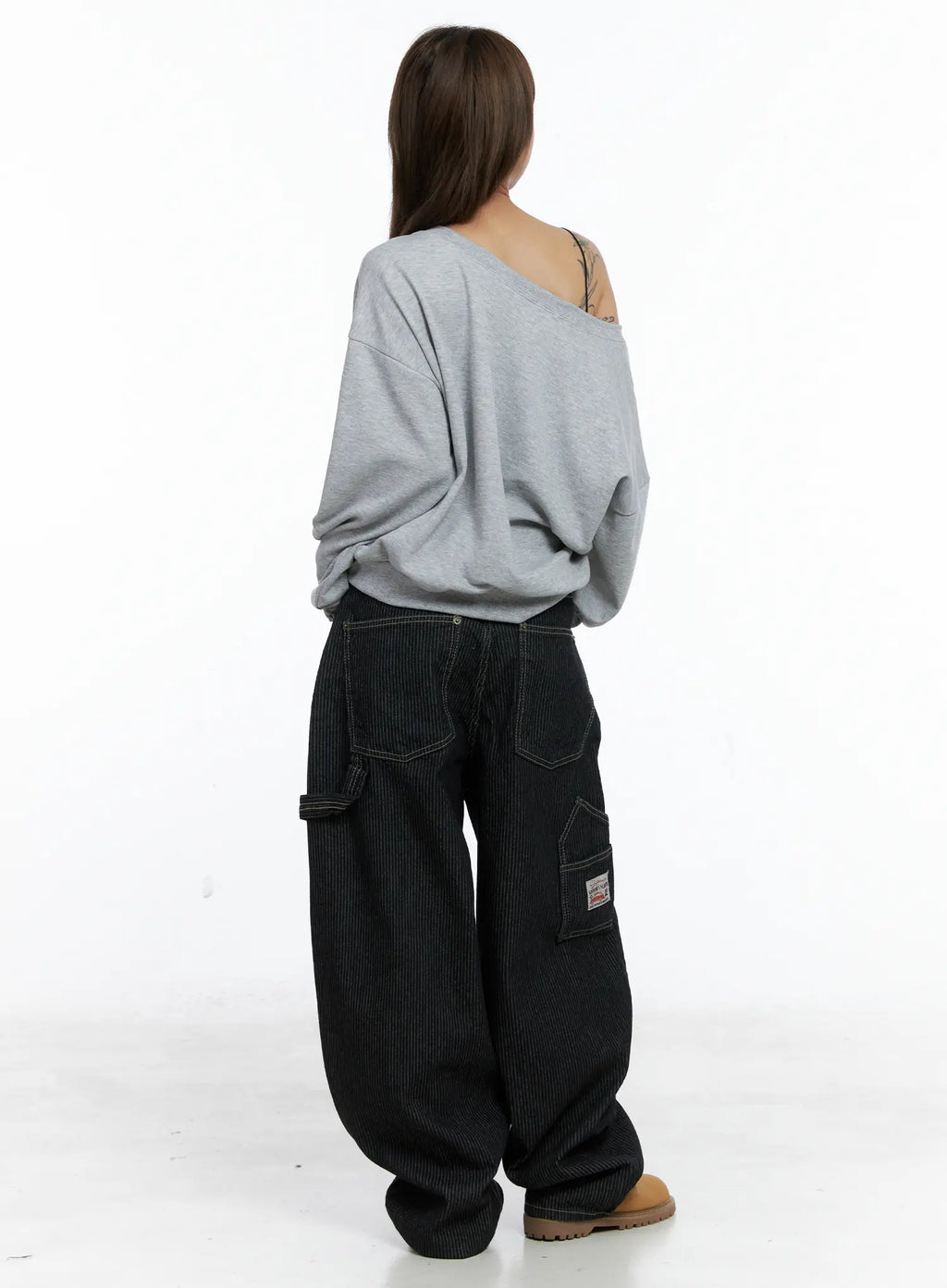 Harris Pocket Patch Wide-Leg Jeans CS505