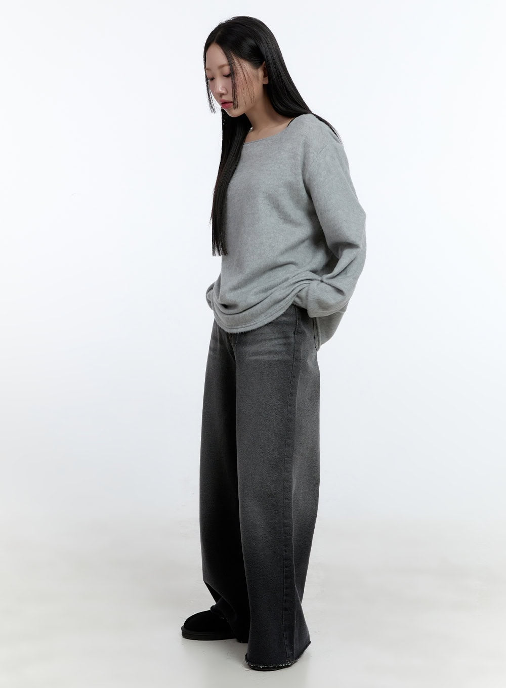 Caity Washed Wide-Leg Jeans CD423