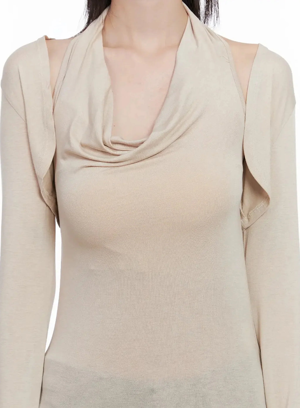 Cowl Neck Top Bolero Set IS508