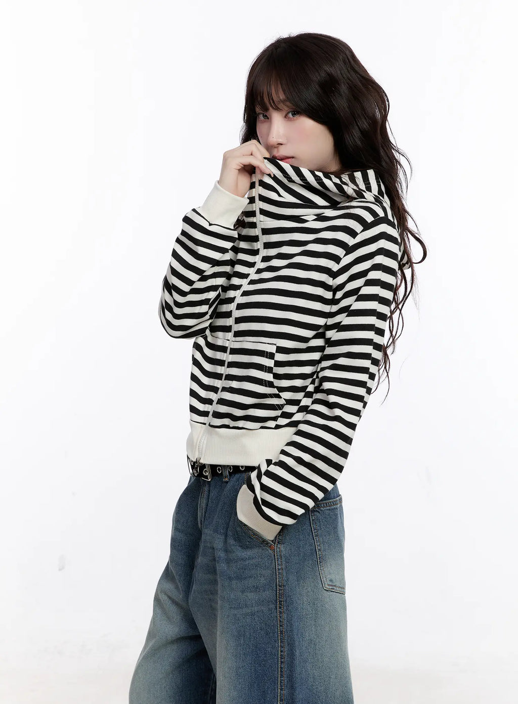 Cat Ear Striped Hoodie CO501