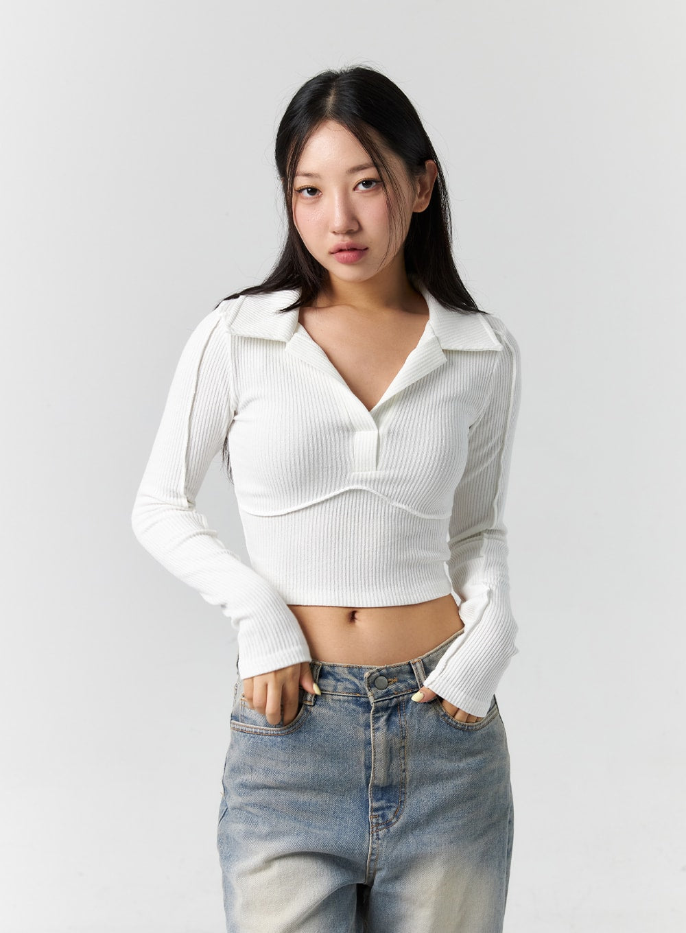 Collar Crop Top CS308